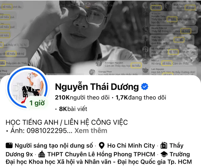 Kênh Facebook cá nhân của Thầy Dương